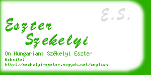 eszter szekelyi business card