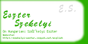 eszter szekelyi business card